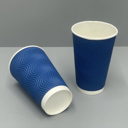 Versatile 12oz Ripple Wall Paper Cups for Hot Beverages