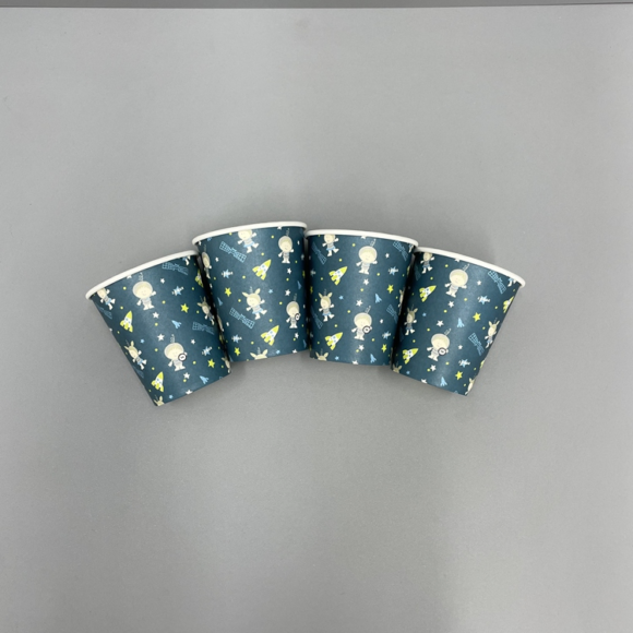 Versatile 200ml Single Wall Disposable Paper Cups for Hot and Cold Drinks