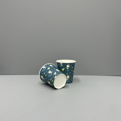 Versatile 200ml Single Wall Disposable Paper Cups for Hot and Cold Drinks