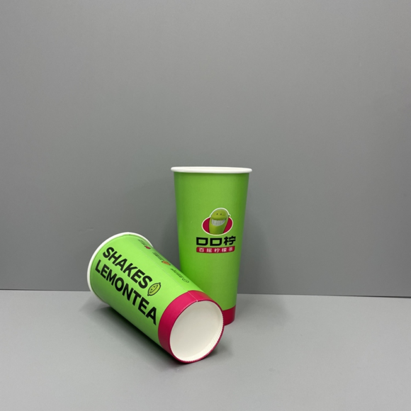 Vibrant 22oz Custom Logo Paper Coffee Cups for Hot Beverages
