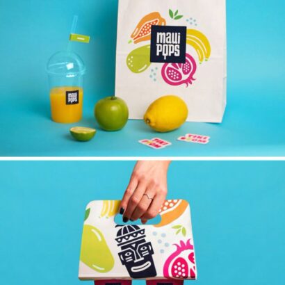 Vibrant Branding and Interior Design for Hawaii's Frutta Juice Shop